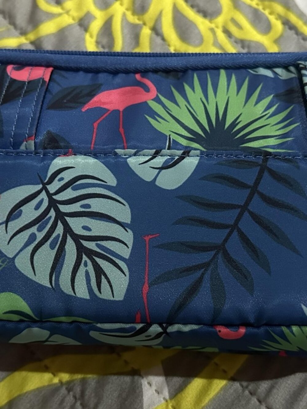 Lug Blue w/Pink Flamingos Coupe Convertible Crossbody